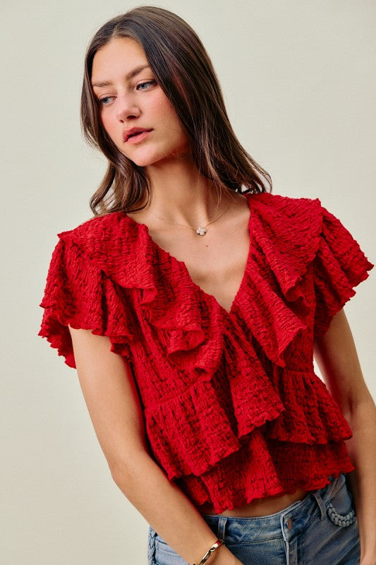 It All Makes Sense Red Ruffle Top-[option4]-[option5]-Cute-Trendy-Shop-Womens-Boutique-Clothing-Store