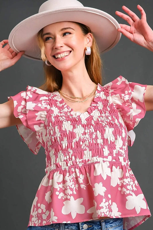 Interested in Style Floral V Neck Top-[option4]-[option5]-Cute-Trendy-Shop-Womens-Boutique-Clothing-Store