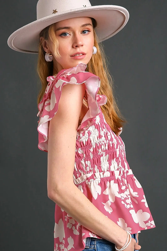 Interested in Style Floral V Neck Top-[option4]-[option5]-Cute-Trendy-Shop-Womens-Boutique-Clothing-Store