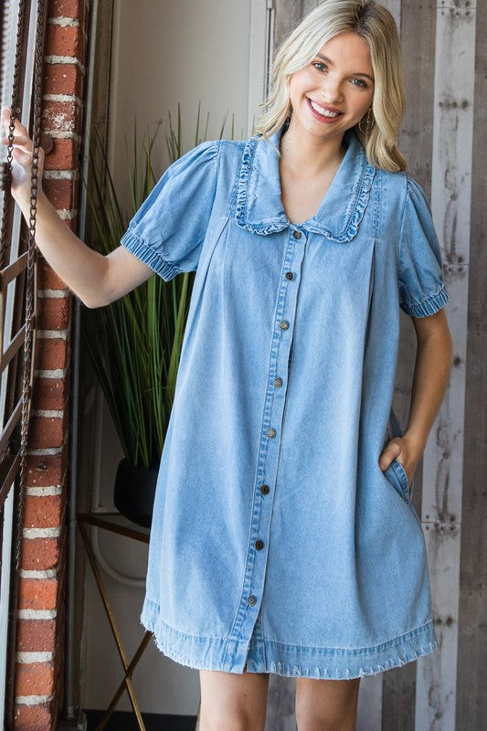 Speaking From Experience Denim Dress-[option4]-[option5]-Cute-Trendy-Shop-Womens-Boutique-Clothing-Store