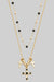 Triple Cross Gold Necklace Black-[option4]-[option5]-Cute-Trendy-Shop-Womens-Boutique-Clothing-Store