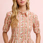 You Look Pretty Button Up Floral Smocked Top-[option4]-[option5]-Cute-Trendy-Shop-Womens-Boutique-Clothing-Store