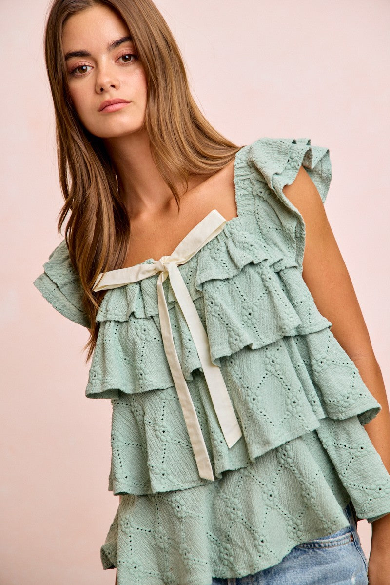 Ruffles & Romance Sage Tank Top-[option4]-[option5]-Cute-Trendy-Shop-Womens-Boutique-Clothing-Store