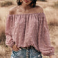Martini Time Mauve Dotted Off Shoulder Top-[option4]-[option5]-Cute-Trendy-Shop-Womens-Boutique-Clothing-Store