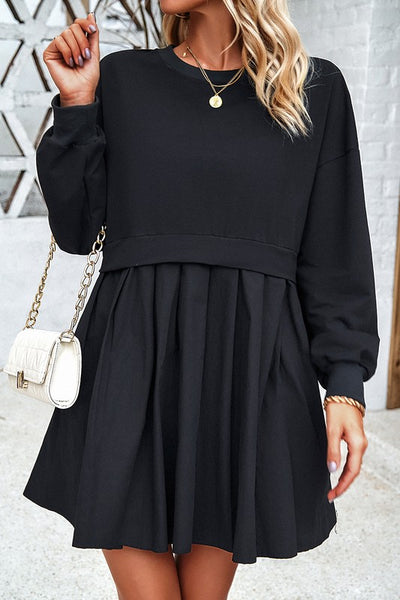 Break The Barrier Black Pleated Dress-[option4]-[option5]-Cute-Trendy-Shop-Womens-Boutique-Clothing-Store