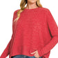 CloudKnit Cozy Melange Top-Red-SMALL/MEDIUM-Cute-Trendy-Shop-Womens-Boutique-Clothing-Store
