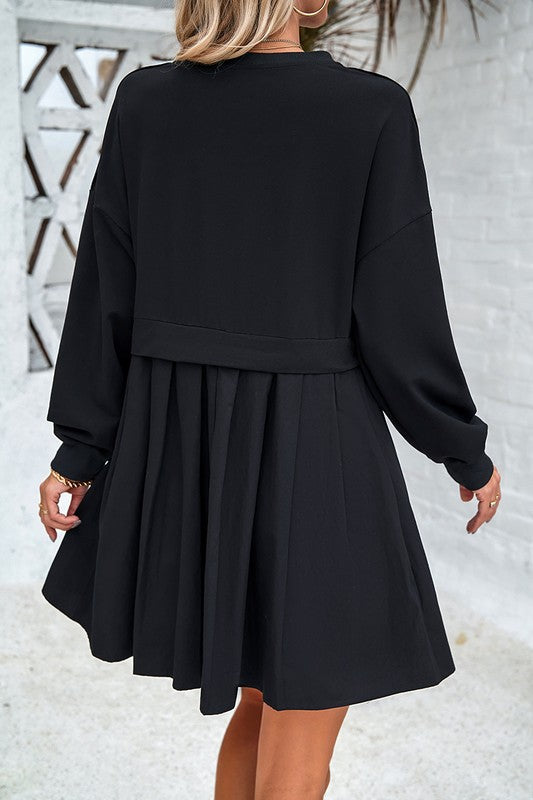 Break The Barrier Black Pleated Dress-[option4]-[option5]-Cute-Trendy-Shop-Womens-Boutique-Clothing-Store