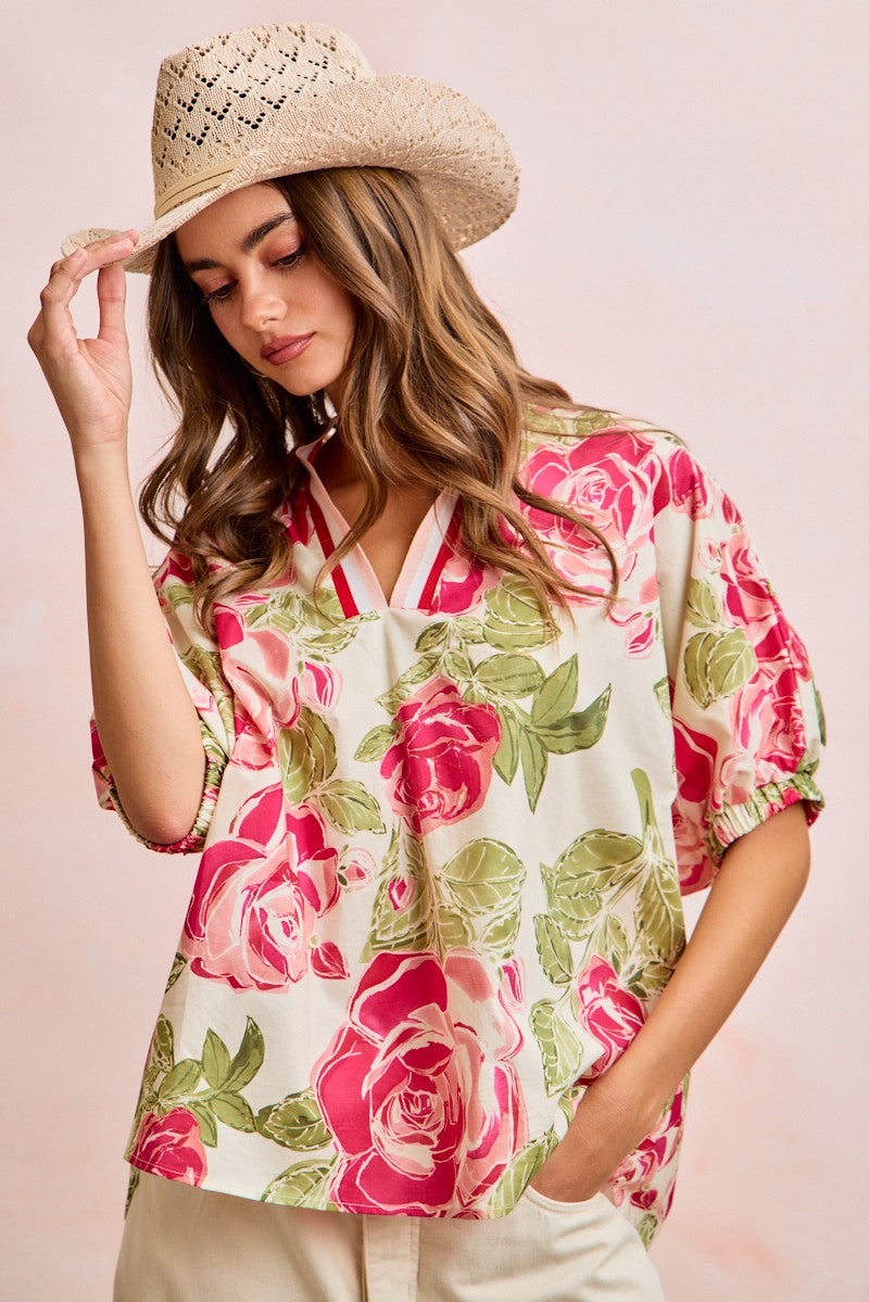 Blushing Botanicals Blouse-[option4]-[option5]-Cute-Trendy-Shop-Womens-Boutique-Clothing-Store