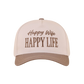 "Happy Wife, Happy Life" Two-Tone Cap-[option4]-[option5]-Cute-Trendy-Shop-Womens-Boutique-Clothing-Store