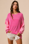 Just Like That Fuchsia Woven Sweater Top-[option4]-[option5]-Cute-Trendy-Shop-Womens-Boutique-Clothing-Store