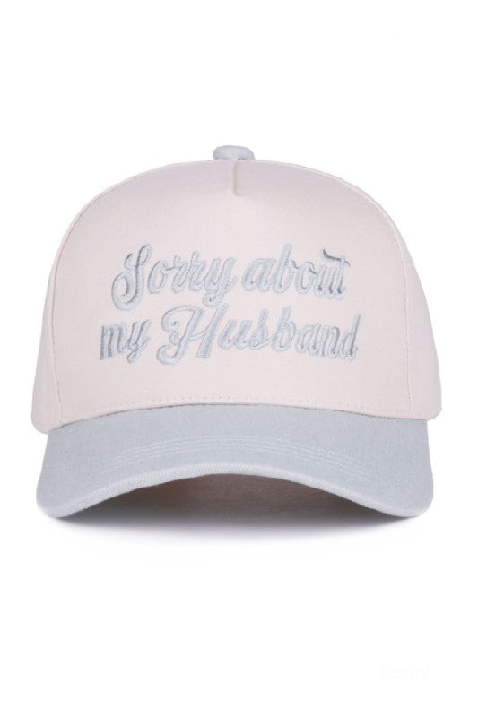 "Sorry About My Husband" Cap-Sky Blue-[option4]-[option5]-Cute-Trendy-Shop-Womens-Boutique-Clothing-Store