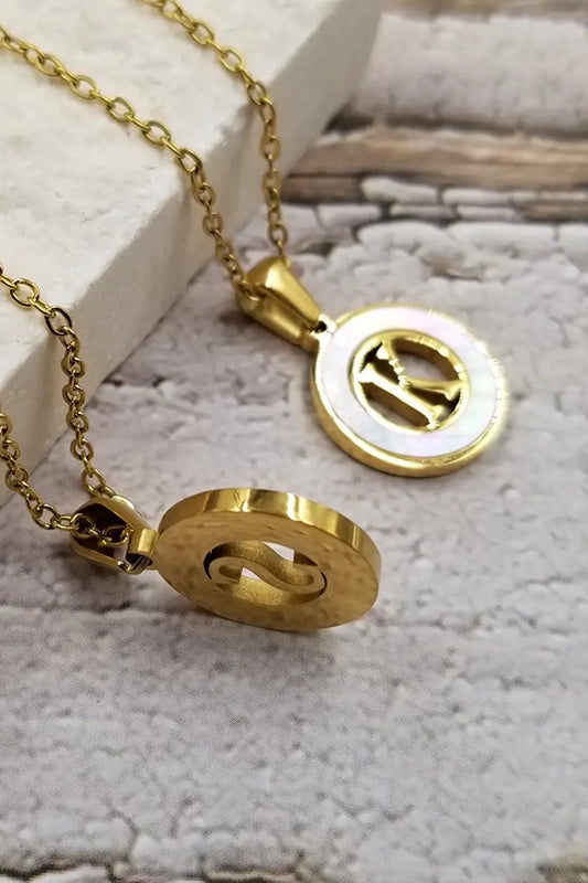 Mother of Pearl Initial Shell Pendant Necklace-[option4]-[option5]-Cute-Trendy-Shop-Womens-Boutique-Clothing-Store
