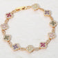 Continuous Sparkle Quatrefoil Chain Bracelet-Multicolor-Cute-Trendy-Shop-Womens-Boutique-Clothing-Store
