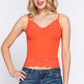Don't Look Back V Neck Lace Cami-Orange-SMALL-[option4]-[option5]-Cute-Trendy-Shop-Womens-Boutique-Clothing-Store