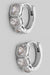 Silver Bells Rhinestone Rhodium Huggie Earrings-[option4]-[option5]-Cute-Trendy-Shop-Womens-Boutique-Clothing-Store