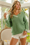 Give A Hand Sage Popcorn Sweater-[option4]-[option5]-Cute-Trendy-Shop-Womens-Boutique-Clothing-Store