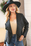 Black Holiday Matte Foiled Cheetah Print Blazer Jacket *online exclusive-[option4]-[option5]-Cute-Trendy-Shop-Womens-Boutique-Clothing-Store