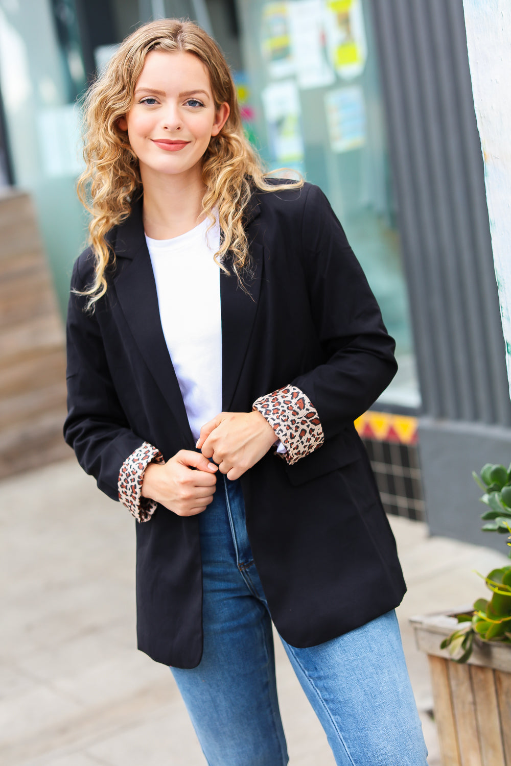 Feeling Bold Black Leopard Tailored Collar Lapel Blazer *online exclusive-[option4]-[option5]-Cute-Trendy-Shop-Womens-Boutique-Clothing-Store