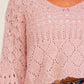 Sweet Bloom Textured Knit Sweater-Cute-Trendy-Shop-Womens-Boutique-Clothing-Store