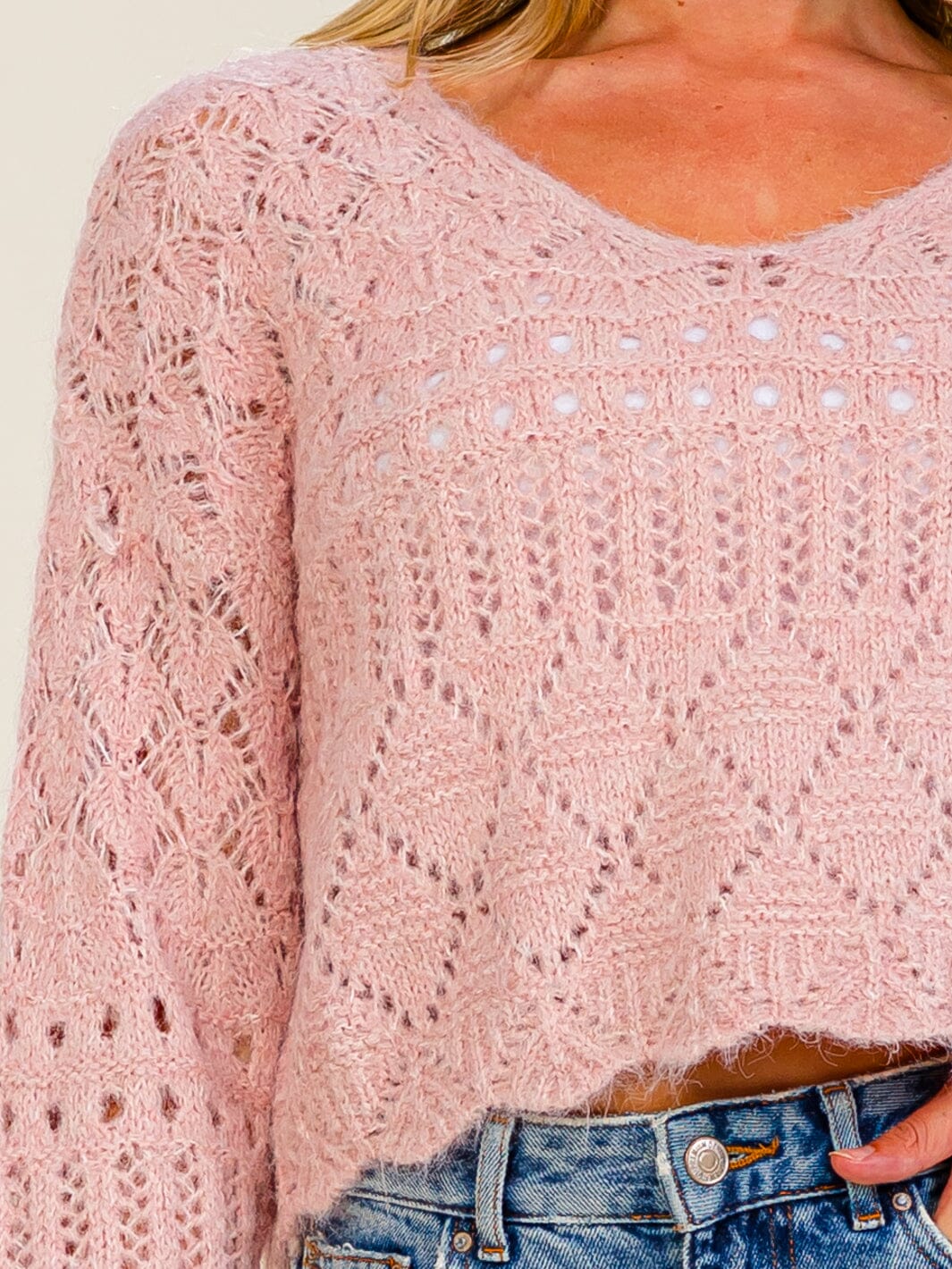 Sweet Bloom Textured Knit Sweater-Cute-Trendy-Shop-Womens-Boutique-Clothing-Store