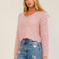 Sweet Bloom Textured Knit Sweater-Cute-Trendy-Shop-Womens-Boutique-Clothing-Store