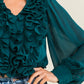 Romantic Ruffle V-Neck Blouse-Cute-Trendy-Shop-Womens-Boutique-Clothing-Store