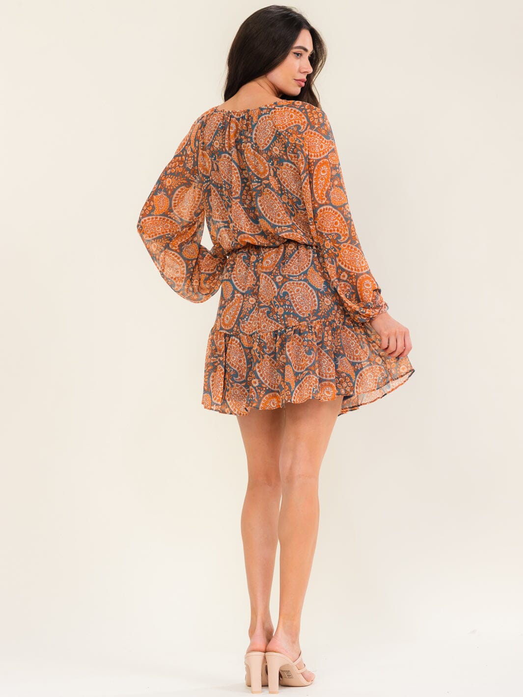 Enchanted Paisley Mini Dress-Cute-Trendy-Shop-Womens-Boutique-Clothing-Store