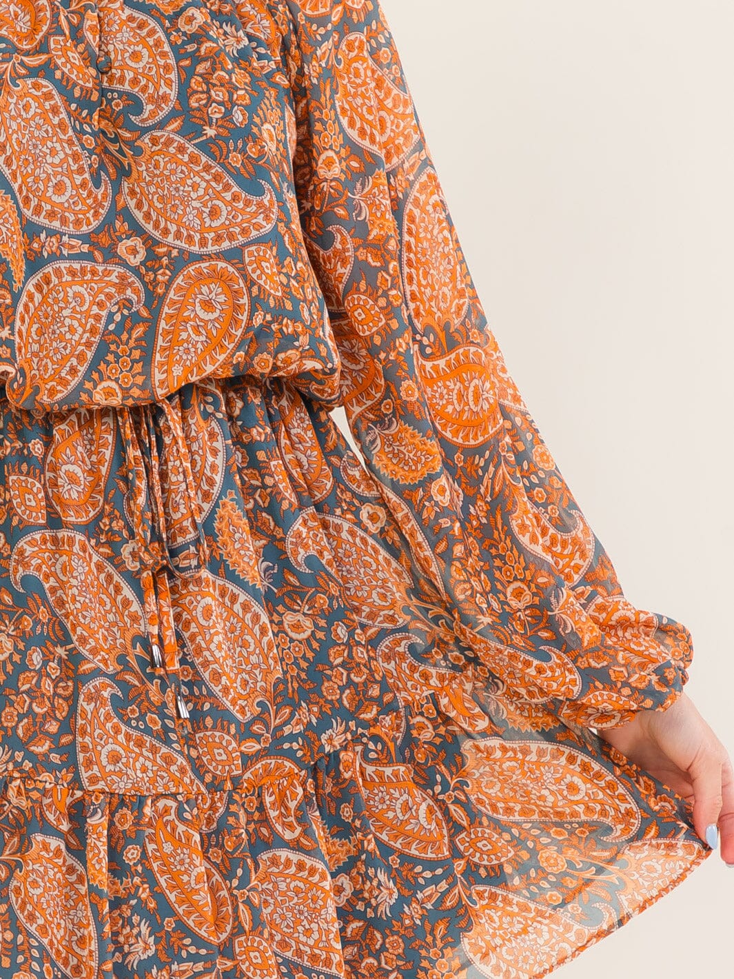 Enchanted Paisley Mini Dress-Cute-Trendy-Shop-Womens-Boutique-Clothing-Store