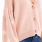 Celestial Star Print Puff Sleeve Cardigan-Cute-Trendy-Shop-Womens-Boutique-Clothing-Store