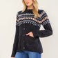 Heritage Patterned Pocket Cardigan Sweater-Cute-Trendy-Shop-Womens-Boutique-Clothing-Store