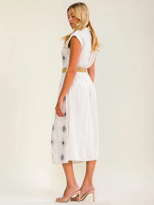 Sunkissed & Stitched Linen Shirt Dress-[option4]-[option5]-Cute-Trendy-Shop-Womens-Boutique-Clothing-Store