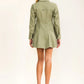 Fit-and-Flare Mini Denim Dress Olive