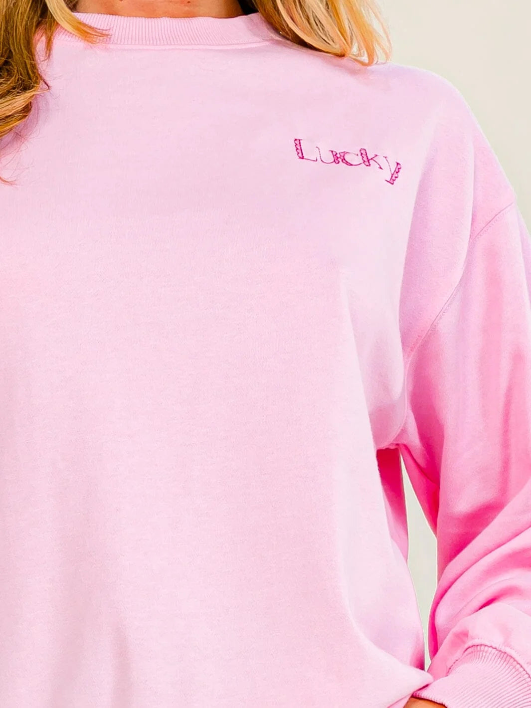 Lucky Lady Long Sleeve Graphic Pullover-Cute-Trendy-Shop-Womens-Boutique-Clothing-Store