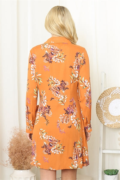 Paparazzi Ready Orange Floral Dress-[option4]-[option5]-Cute-Trendy-Shop-Womens-Boutique-Clothing-Store