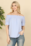 Take A Break Light Blue Off Shoulder Top *Online & In Store*-[option4]-[option5]-Cute-Trendy-Shop-Womens-Boutique-Clothing-Store