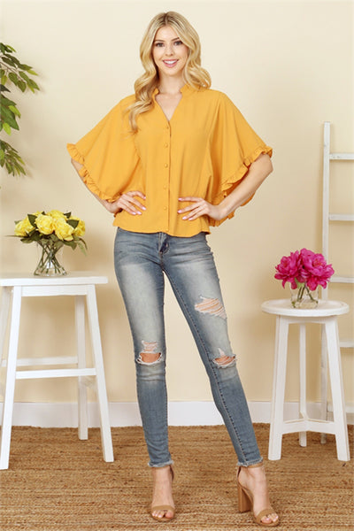 Seize the Day Mustard Top *Online & In Store-[option4]-[option5]-Cute-Trendy-Shop-Womens-Boutique-Clothing-Store