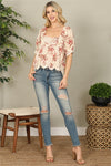 Walk Through Town Floral Cream Lace Top *Online & In Store*-[option4]-[option5]-Cute-Trendy-Shop-Womens-Boutique-Clothing-Store