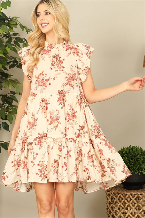By the Number Flowing Floral Ruffle Dress *Online & In Store*-[option4]-[option5]-Cute-Trendy-Shop-Womens-Boutique-Clothing-Store