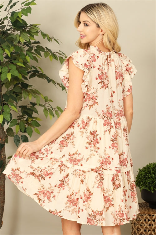 By the Number Flowing Floral Ruffle Dress *Online & In Store*-[option4]-[option5]-Cute-Trendy-Shop-Womens-Boutique-Clothing-Store