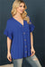 Springtime Style Button Up Top Royal Blue-[option4]-[option5]-Cute-Trendy-Shop-Womens-Boutique-Clothing-Store