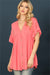 Springtime Style Button Up Top Coral *Online & In Store*-[option4]-[option5]-Cute-Trendy-Shop-Womens-Boutique-Clothing-Store