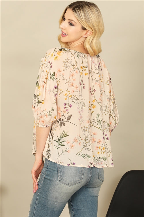 Evening Fun Floral Print Top *Online & In Store-[option4]-[option5]-Cute-Trendy-Shop-Womens-Boutique-Clothing-Store