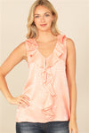 Perfect for the Evening Silky Textured Top Peach-[option4]-[option5]-Cute-Trendy-Shop-Womens-Boutique-Clothing-Store