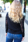 Can't Help But Love Black Shirred Velvet Mesh Blouse *online exclusive-[option4]-[option5]-Cute-Trendy-Shop-Womens-Boutique-Clothing-Store