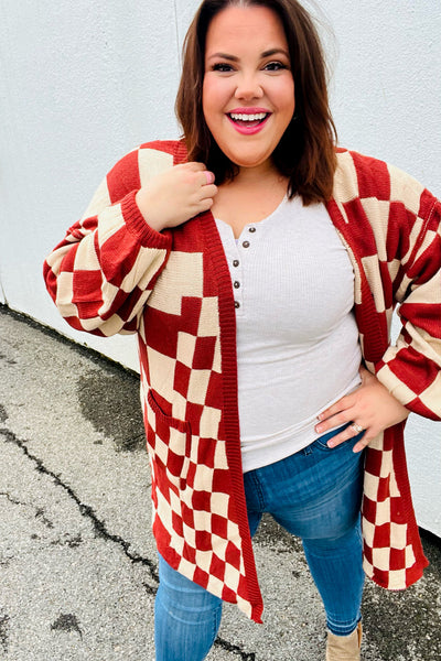 Can't Help But Love Rust Checkered Open Cardigan *online exclusive-[option4]-[option5]-Cute-Trendy-Shop-Womens-Boutique-Clothing-Store