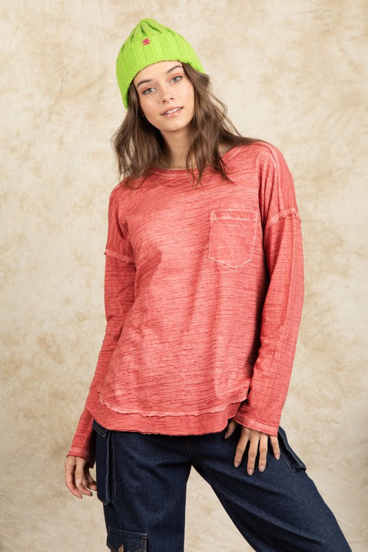 Casual Comfy Top Brick *instore & online-[option4]-[option5]-Cute-Trendy-Shop-Womens-Boutique-Clothing-Store
