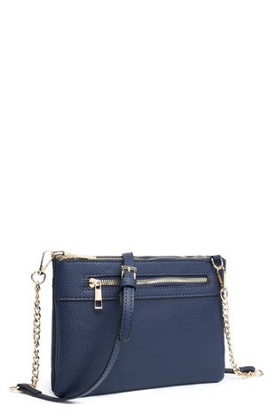 Classy & Sassy Crossbody with Chain Navy *instore & online-Navy-[option4]-[option5]-Cute-Trendy-Shop-Womens-Boutique-Clothing-Store