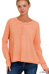 Comfortably Chic Top Peach *instore & online-[option4]-[option5]-Cute-Trendy-Shop-Womens-Boutique-Clothing-Store