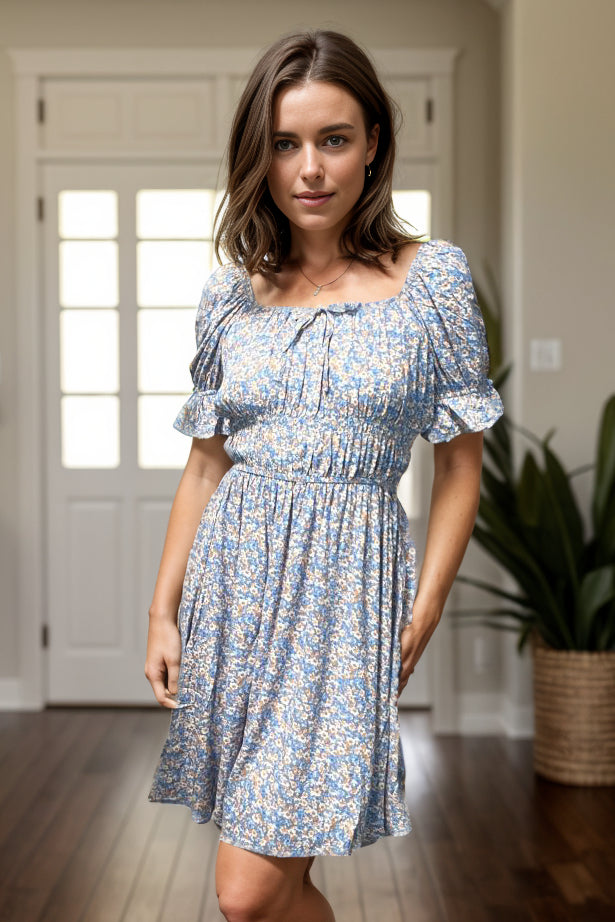 Country Fair - Blue Dress *online exclusive-[option4]-[option5]-Cute-Trendy-Shop-Womens-Boutique-Clothing-Store