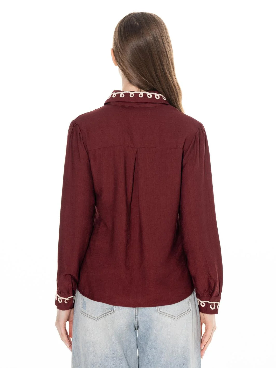 Heritage Vine Embroidered Blouse-Cute-Trendy-Shop-Womens-Boutique-Clothing-Store